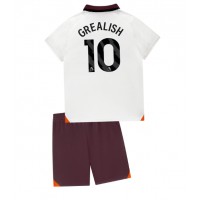 Manchester City Jack Grealish #10 Vonkajší Detský futbalový dres 2023-24 Krátky Rukáv (+ trenírky)